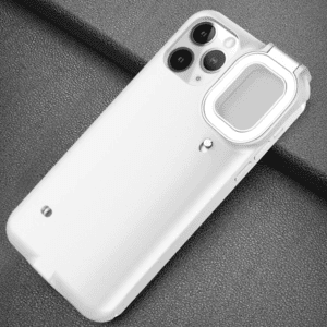 כיסוי לאייפון 11 עם תאורת לד בצבע לבן